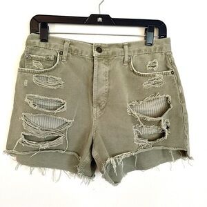 Free People We The Free Maggie Army Shorts Distressed Size 27